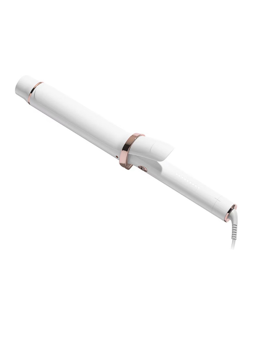 T3 SinglePass Curl 1" Ceramic Curling Iron 410°F 5 Heat Settings White/Rose EEUC
